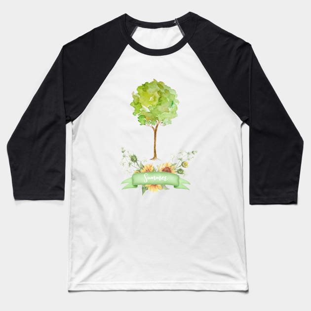 Summer is here! - Summer season green Baseball T-Shirt by RufderFreiheit